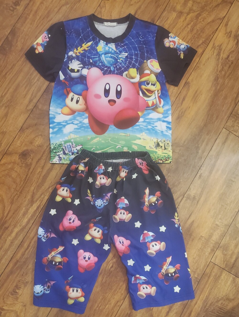 Kirby Boys Matching Shirt Shorts Set Size 120 Approx 6/7